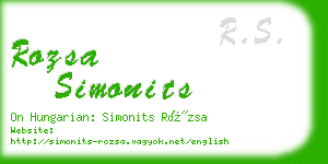 rozsa simonits business card